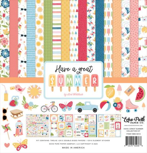 Echo Park - Designpapier "Have A Great Summer" Collection Kit 12x12 Inch - 12 Bogen