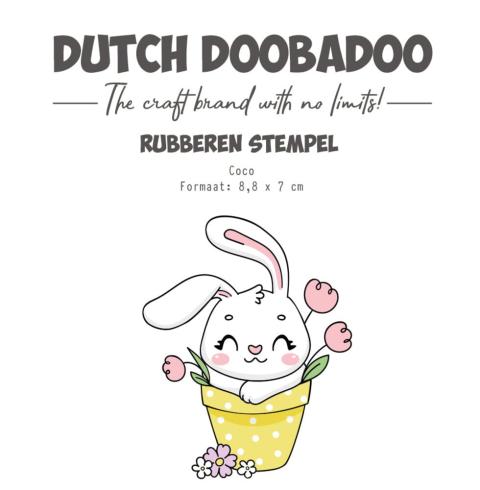 Dutch Doobadoo - Gummistempel "Coco" Rubber Stamp 8,8x7cm