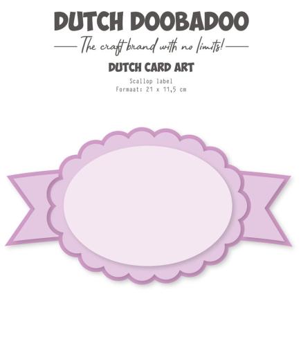 Dutch Doobadoo - Schablone A5 "Scallop Label" Stencil - Dutch Card Art