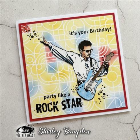 Visible Image - Stempelset 4x6 Inch "Rock Star" Clear Stamps