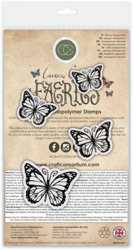 Craft Consortium - Stempelset "Butterflies" Clear Stamps
