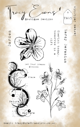 Tracy Evans - Stempelset "Garden Delights" Clear Stamps