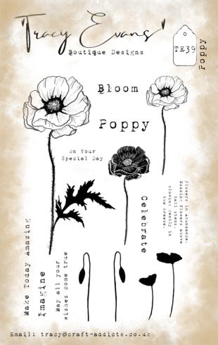 Tracy Evans - Stempelset "Poppy" Clear Stamps