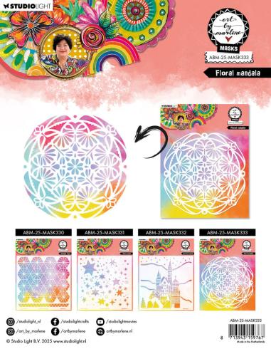 Art By Marlene - Schablone "Floral Mandala" Stencil - Mask 