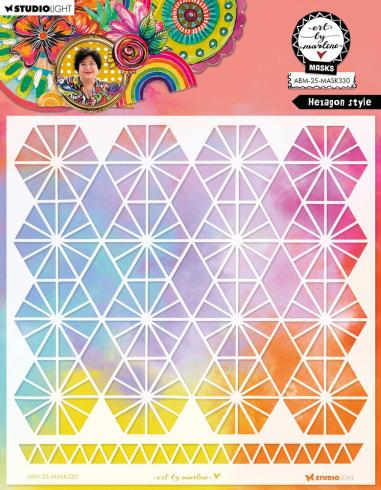Art By Marlene - Schablone "Hexagon Style" Stencil - Mask 