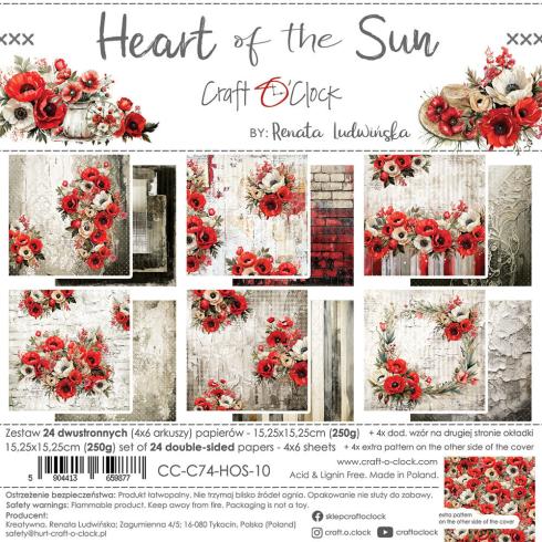 Craft OClock - Designpapier "Heart of the Sun" Paper Pack 6x6 Inch - 24 Bogen