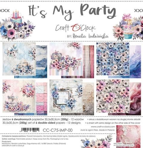 Craft OClock - Designpapier "It's My Party" Paper Pack 12x12 Inch - 6 Bogen