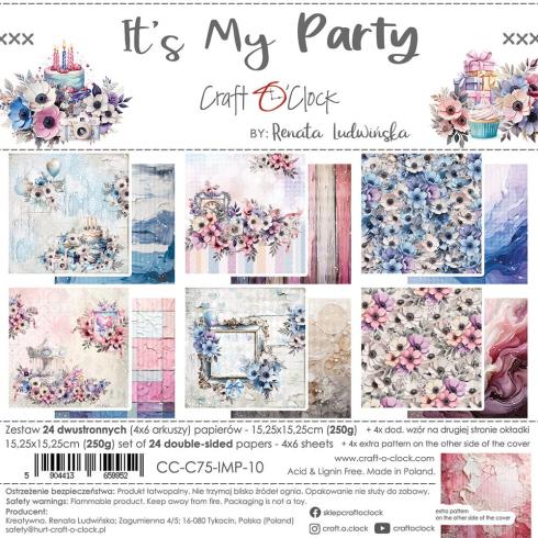 Craft OClock - Designpapier "It's My Party" Paper Pack 6x6 Inch - 24 Bogen