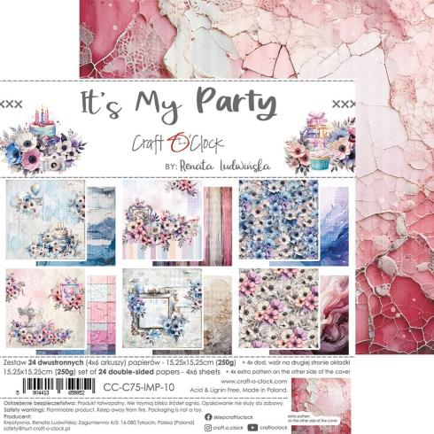 Craft OClock - Designpapier "It's My Party" Paper Pack 6x6 Inch - 24 Bogen