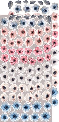 Craft OClock - Ausschneidebogen "It's My Party" Extra Set Flowers & More - 18 Bogen