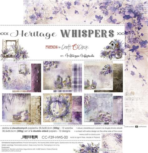 Craft OClock - Designpapier "Heritage Whispers" Paper Pack 12x12 Inch - 6 Bogen