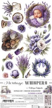 Craft OClock - Ausschneidebogen "Heritage Whispers" Extra Set Flowers & More - 18 Bogen
