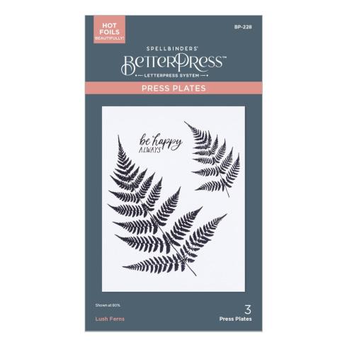 Spellbinders - Buchdrucktechnik "Lush Ferns" BetterPress Plate