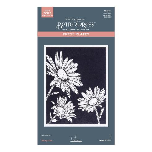 Spellbinders - Buchdrucktechnik "Daisy Trio" BetterPress Plate