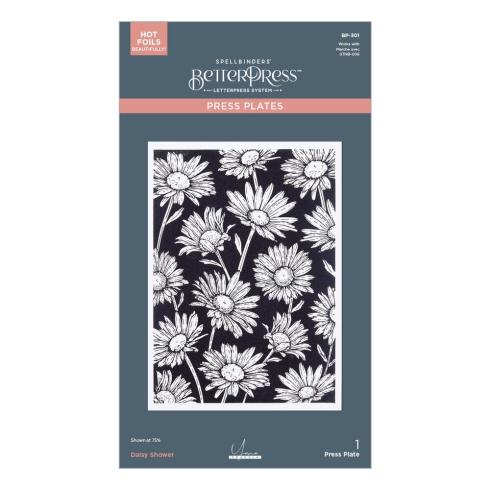 Spellbinders - Buchdrucktechnik "Daisy Shower" BetterPress Plate