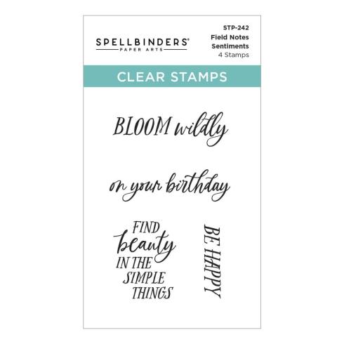 Spellbinders - Stempelset "Field Notes Sentiments" Clear Stamps
