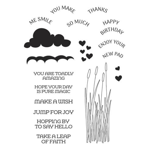 Spellbinders - Stempelset & Stanzschablone & Schablone "Jump for Joy I Want It All!" Clear Stamps & Dies & Stencil Bundl