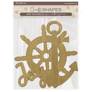 Stamperia - Holzteile "Silent Sea Anchor and Rudder" MDF Crafty Shapes Blanks