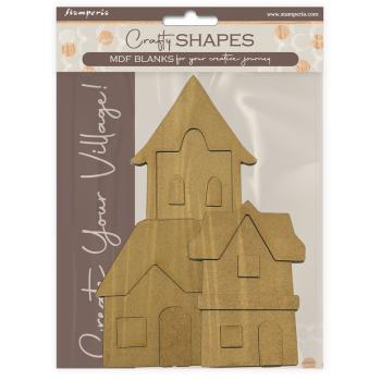 Stamperia - Holzteile "Silent Sea Village House Landscape" MDF Crafty Shapes Blanks