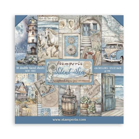 Stamperia - Designpapier "Silent Sea" Paper Pack 12x12 Inch - 10 Bogen