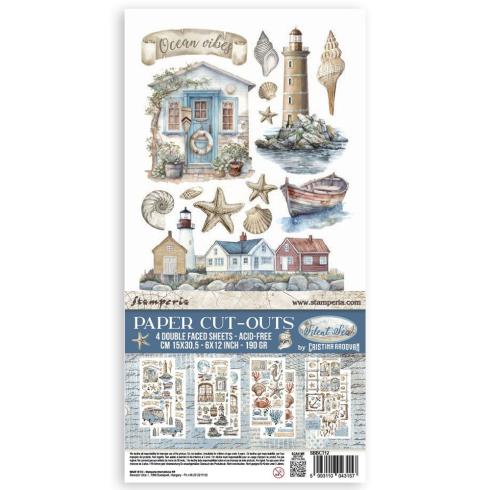 Stamperia - Stanzteile "Silent Sea" Paper Cut-outs 6x12 Inch - 4 Bogen