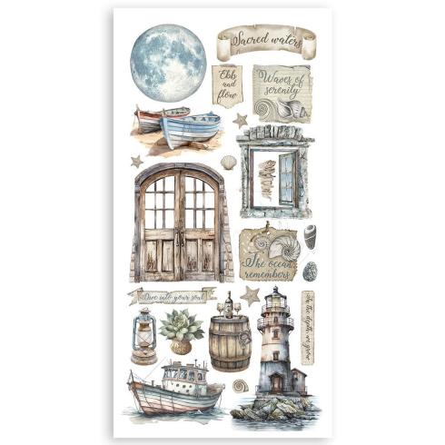 Stamperia - Stanzteile "Silent Sea" Paper Cut-outs 6x12 Inch - 4 Bogen