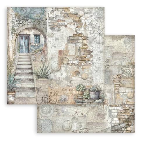 Stamperia - Designpapier "Silent Sea" Paper Pack 8x8 Inch - 10 Bogen