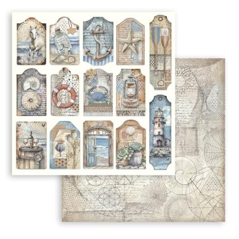 Stamperia - Designpapier "Silent Sea" Paper Pack 8x8 Inch - 10 Bogen