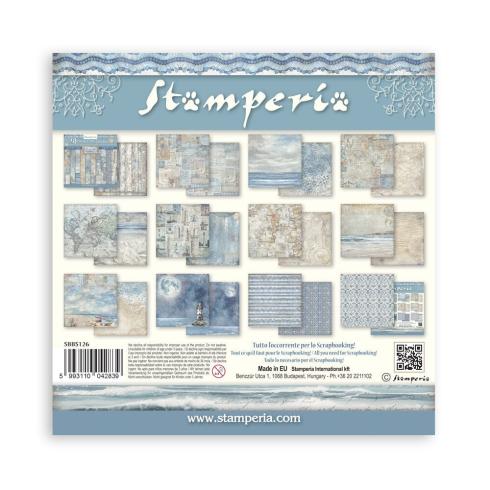 Stamperia - Designpapier "Silent Sea" Paper Pack 8x8 Inch - 10 Bogen