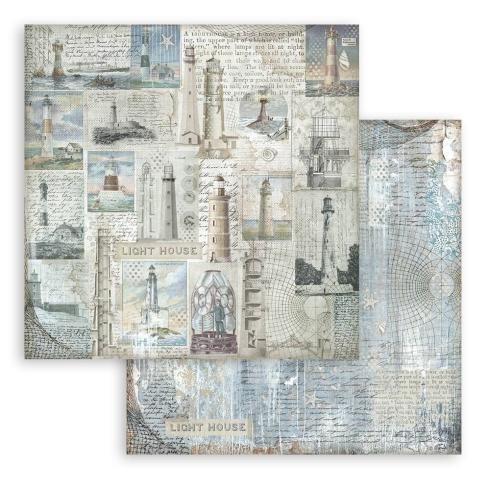 Stamperia - Designpapier "Silent Sea" Paper Pack 8x8 Inch - 10 Bogen