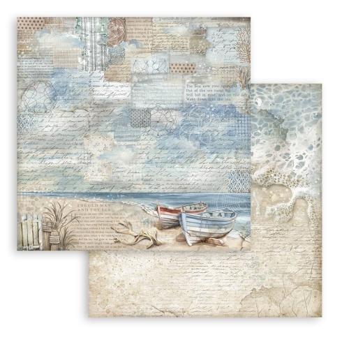 Stamperia - Designpapier "Silent Sea" Paper Pack 8x8 Inch - 10 Bogen