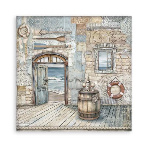 Stamperia - Designpapier "Silent Sea" Maxi Paper Pack 8x8 Inch - 22 Bogen