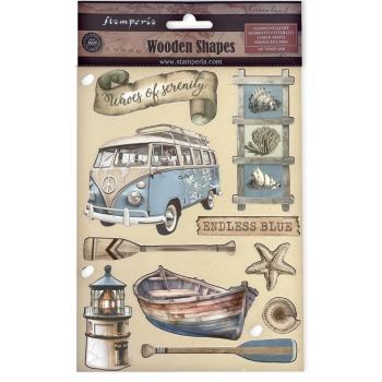 Stamperia - Holzteile A5 "Endless Blue" Wooden Shapes