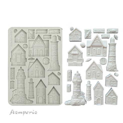 Stamperia - Gießform A5 "Houses and Lighthouse" Soft Mould 