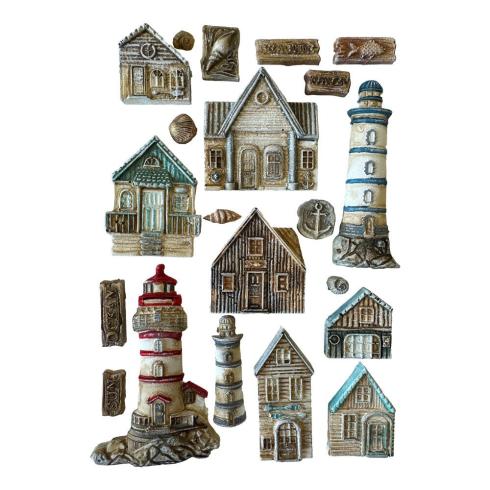 Stamperia - Gießform A5 "Houses and Lighthouse" Soft Mould 