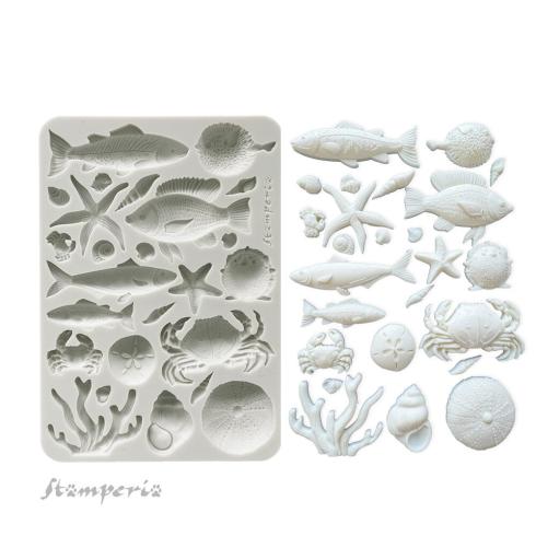 Stamperia - Gießform A5 "Shells and Fish" Soft Mould 
