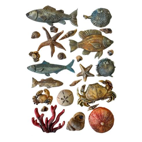 Stamperia - Gießform A5 "Shells and Fish" Soft Mould 