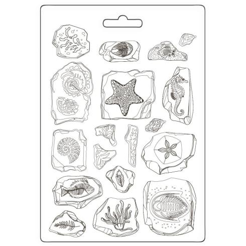 Stamperia - Gießform A5 "Fossils" Soft Mould 