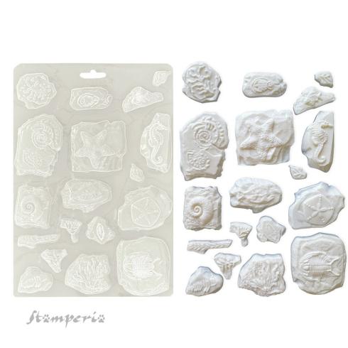 Stamperia - Gießform A5 "Fossils" Soft Mould 