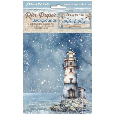 Stamperia - Decopatch Papier "Backgrounds" Decoupage A6 - 8 Bogen  