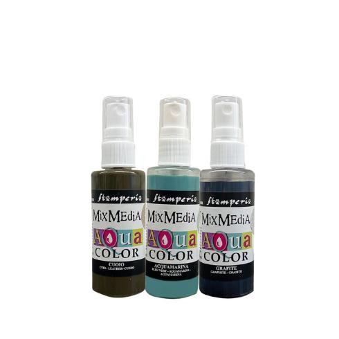 Stamperia - Aquarellfarbe "Silent Sea" Aquacolor Paint Kit 3x30ml