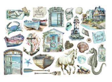 Stamperia - Stanzteile "Silent Sea" Die Cuts Ephemera