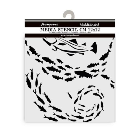 Stamperia - Schablone 12x12cm "Fish" Stencil