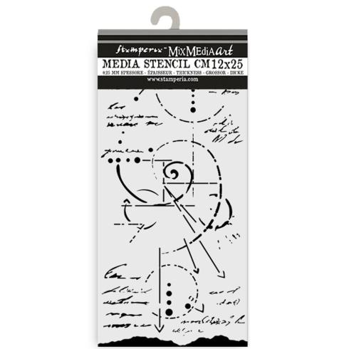 Stamperia - Schablone 12x12cm "Fossil" Stencil