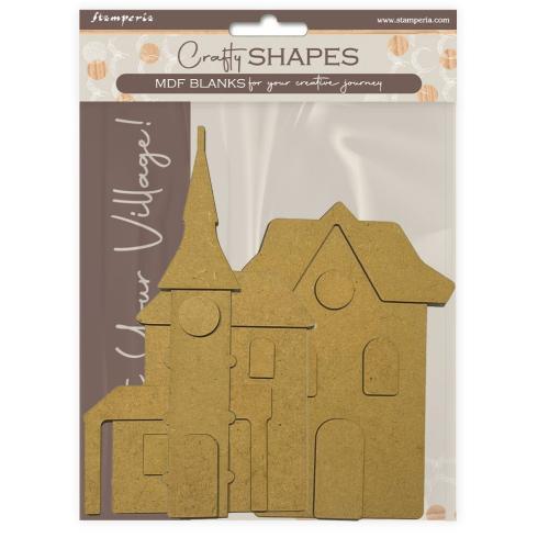 Stamperia - Holzteile "Silent Sea Village Kit" MDF Crafty Shapes Blanks & Decorative Chips