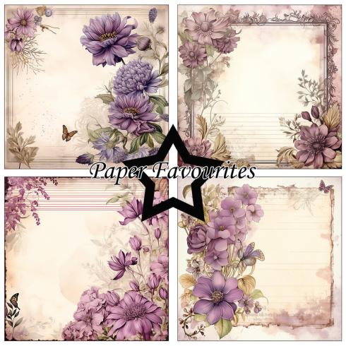 Paper Favourites - Designpapier "Vintage Mauve" Paper Pack 6x6 Inch - 24 Bogen