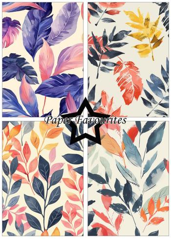 Paper Favourites - Designpapier "Brush Leaves" Paper Pack A5 - 24 Bogen
