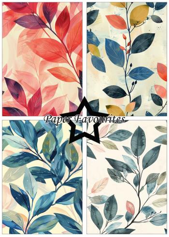 Paper Favourites - Designpapier "Brush Leaves" Paper Pack A5 - 24 Bogen