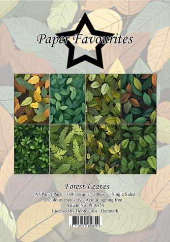 Paper Favourites - Designpapier "Forest Leaves" Paper Pack A5 - 24 Bogen