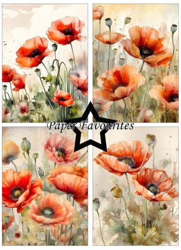 Paper Favourites - Designpapier "Poppy" Paper Pack A6 - 24 Bogen